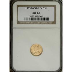 1903 G$1 Louisiana Purchase/McKinley MS62 NGC
