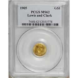 1905 G$1 Lewis and Clark MS62 PCGS