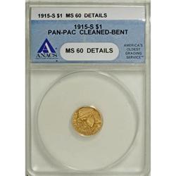 1915-S G$1 Panama-Pacific Gold Dollar MS60 ANACS
