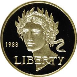1988-W G$5 Olympic Gold Five Dollar Deep Cameo PR70 NGC