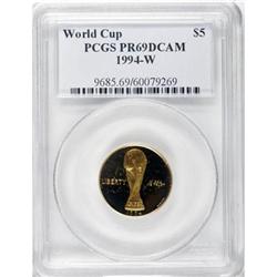 1994-W G$5 World Cup Gold Five Dollar Deep Cameo PR69 P