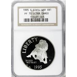 1995-S $1 Civil War Silver Dollar Deep Cameo PR70 NGC