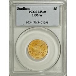 1995-W G$5 Olympic/Stadium Gold Five Dollar MS70 PCGS