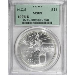 1996-S $1 Community Service Silver Dollar MS69 PCGS