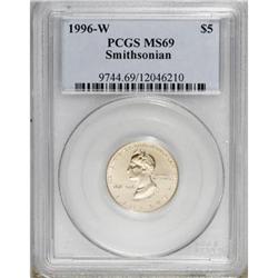1996-W G$5 Smithsonian Gold Five Dollar MS69 PCGS