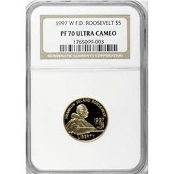 1997-W G$5 Franklin D. Roosevelt Gold Five Dollar Deep