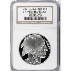 2001-P $1 Buffalo Silver Dollar Deep Cameo PR70 NGC