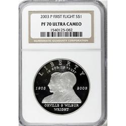2003-P $1 First Flight Silver Dollar Deep Cameo PR70 NG