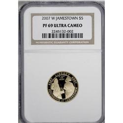 2007-W $5 Jamestown Deep Cameo PR69 NGC