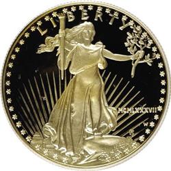 1987-W G$50 One-Ounce Gold Eagle Deep Cameo PR69 PCGS