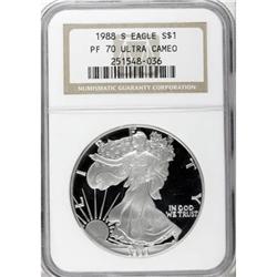 1988-S $1 Silver Eagle Deep Cameo PR70 NGC