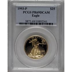 1993-P G$25 Half-Ounce Gold Eagle Deep Cameo PR69 PCGS