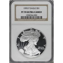 1995-P $1 Silver Eagle Deep Cameo PR70 NGC