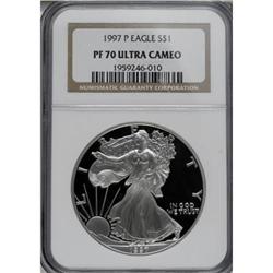 1997-P $1 Silver Eagle Deep Cameo PR70 NGC