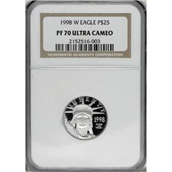 1998-W P$25 Quarter-Ounce Platinum Eagle Deep Cameo PR7