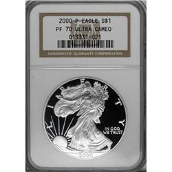 2000-P $1 Silver Eagle Deep Cameo PR70 NGC