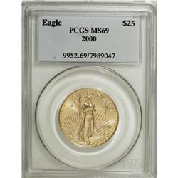2000 G$25 Half-Ounce Gold Eagle MS69 PCGS
