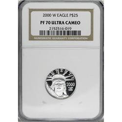 2000-W P$25 Quarter-Ounce Platinum Eagle Deep Cameo PR7
