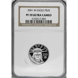 2001-W P$25 Quarter-Ounce Platinum Eagle Deep Cameo PR7