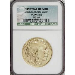2006 $50 Buffalo One-Ounce Gold MS69 NGC