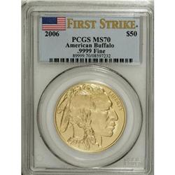 2006 $50 Buffalo One-Ounce Gold MS70 PCGS