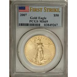 2007 $50 One-Ounce Gold Eagle MS69 PCGS