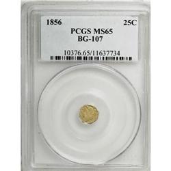 1856 25C Liberty Octagonal 25 Cents, BG-107, Low R.4,