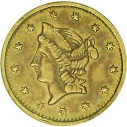 1853 50C Liberty Round 50 Cents, BG-428, R.3, AU58 NGC