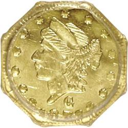 1871 25C Liberty Octagonal 25 Cents, BG-765, R.3, MS62