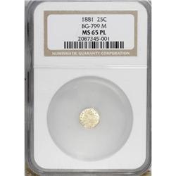 1881 25C BG-799 M MS65 NGC