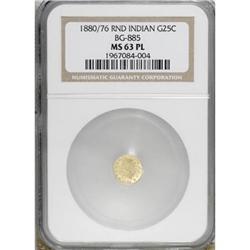 1880/76 25C BG-885 MS63 NGC