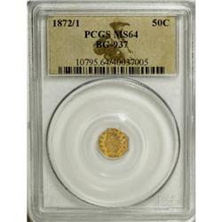 1872/1 50C Indian Octagonal 50 Cents, BG-937, High R4,