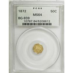 1872 50C Indian Octagonal 50 Cents, BG-939, Low R.5, M