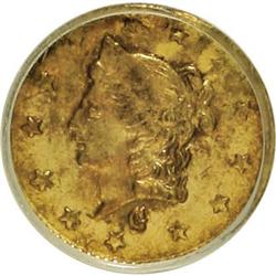 1869 50C Liberty Round 50 Cents, BG-1021, High R.6, AU