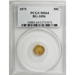 1875 50C Indian Round 50 Cents, BG-1056, High R.4, MS6