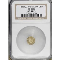 1880/70 50C BG-1067 MS61 NGC