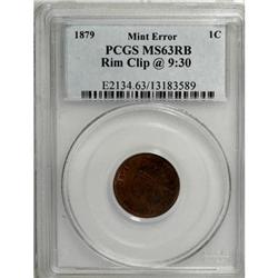 1879 1C Red and Brown MS63 PCGS