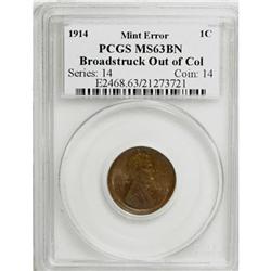 1914 1C Brown MS63 PCGS