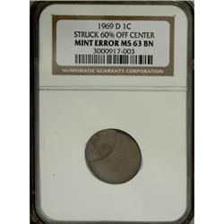 1969-D 1C Red MS63 NGC