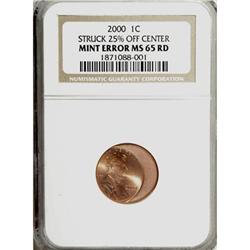 2000 1C Red MS65 NGC