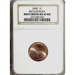 2000 1C Red MS65 NGC