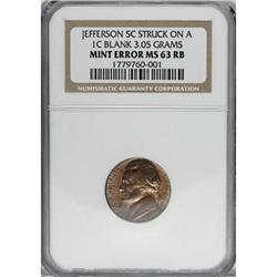 1939 5C Reverse of 1938 MS63 NGC