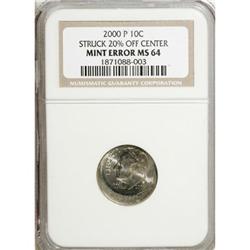 2000-P 10C MS64 NGC