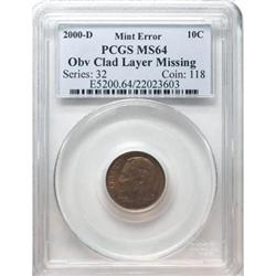 2000-D 10C MS64 PCGS