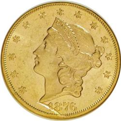 1876 $20 MS60 NGC