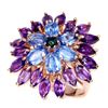 Image 1 : Natural Kyanite Black Opal Amethyst Ring