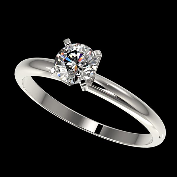 0.54 ctw Certified Quality Diamond Engagment Ring 10k White Gold - REF-40H8R