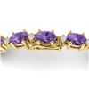 Image 3 : 19.7 ctw Amethyst & VS/SI Diamond Eternity Bracelet 10k Yellow Gold - REF-104X2A
