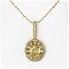 Image 2 : 7.66 ctw Canary Citrine & Diamond Victorian Necklace 14K Yellow Gold - REF-143W6H