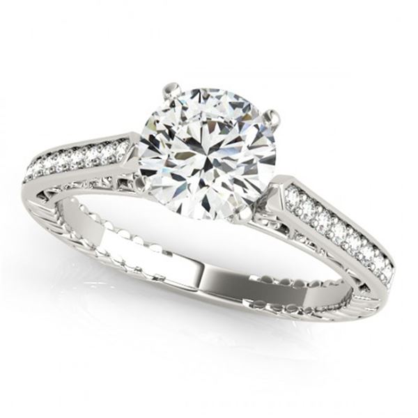 0.5 ctw Certified VS/SI Diamond Antique Ring 14k White Gold - REF-49Y6X